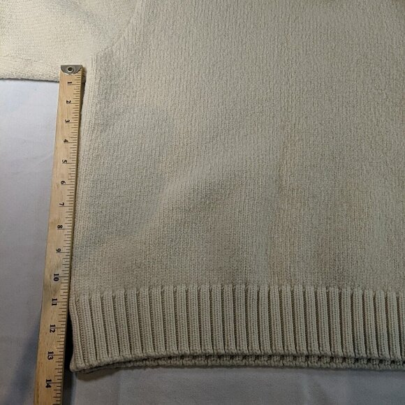 Paul & Shark Yachting 100% Wool Cream Beige Knit Sweater Patches XL Turtleneck - Picture 11 of 16